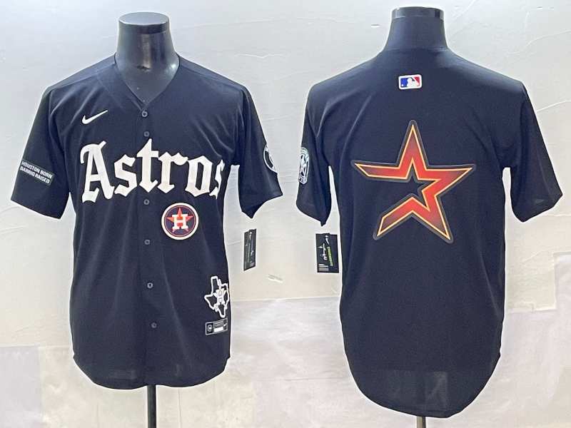 Men Houston Astros blank black MLB Nike 2025 jersey style  12